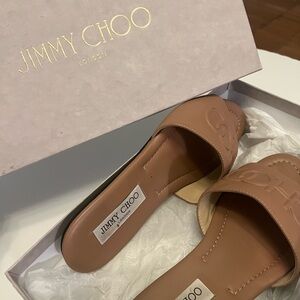 Jimmy Choo Tan Mules Elegant Footwear
